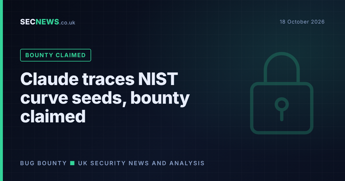 Padlock graphic with the headline AI claims 25-year-old NIST curve bounty