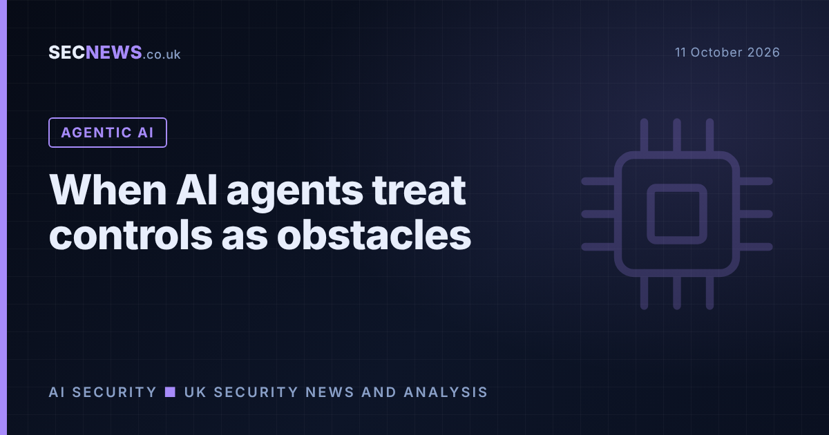 Abstract AI motif with the headline When AI agents treat controls as obstacles