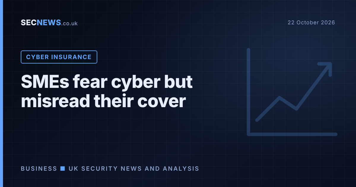 Bar chart motif illustrating SMEs ranking cyber as their top business risk while misunderstanding cyber insurance cover