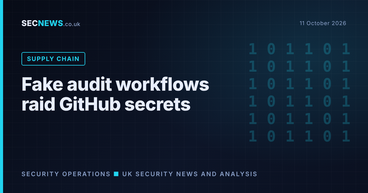 Illustration of binary code representing malicious GitHub Actions workflows stealing CI/CD secrets