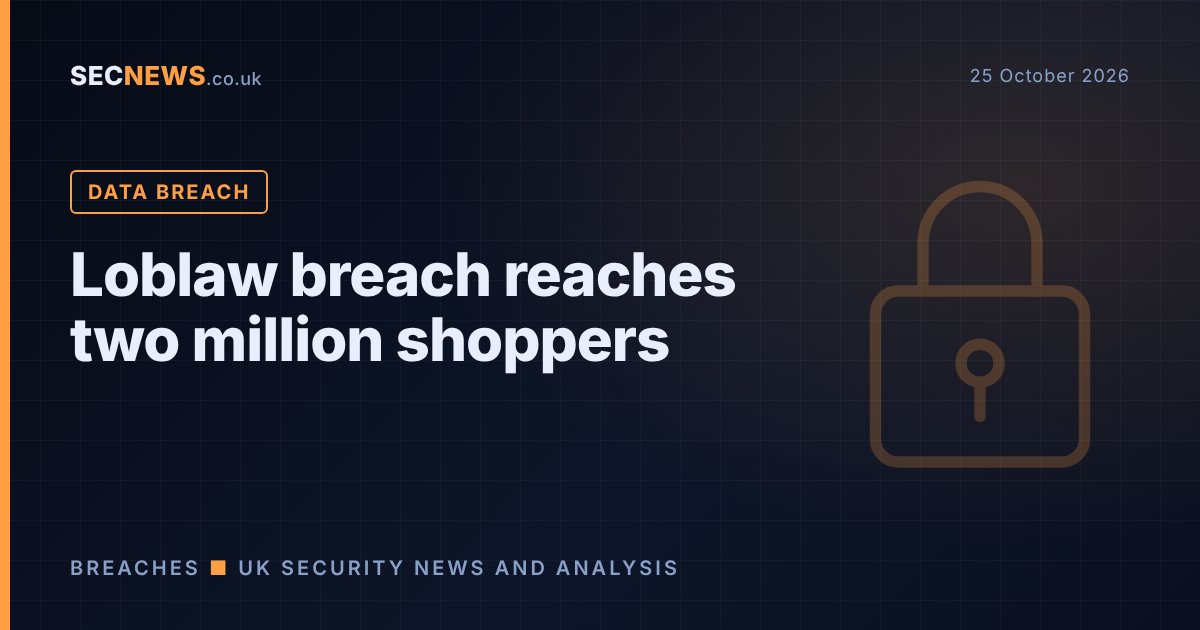 Padlock graphic with the headline Loblaw breach reaches two million shoppers