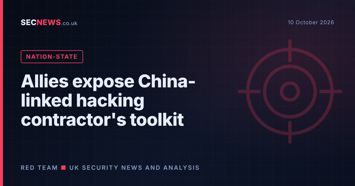 NCSC and allies expose Integrity Tech’s China-linked hacking toolkit