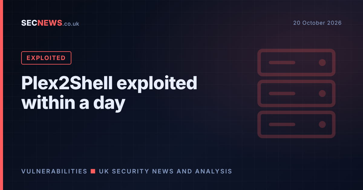 Illustration of a media server under attack with the headline Plex servers hijacked within a day