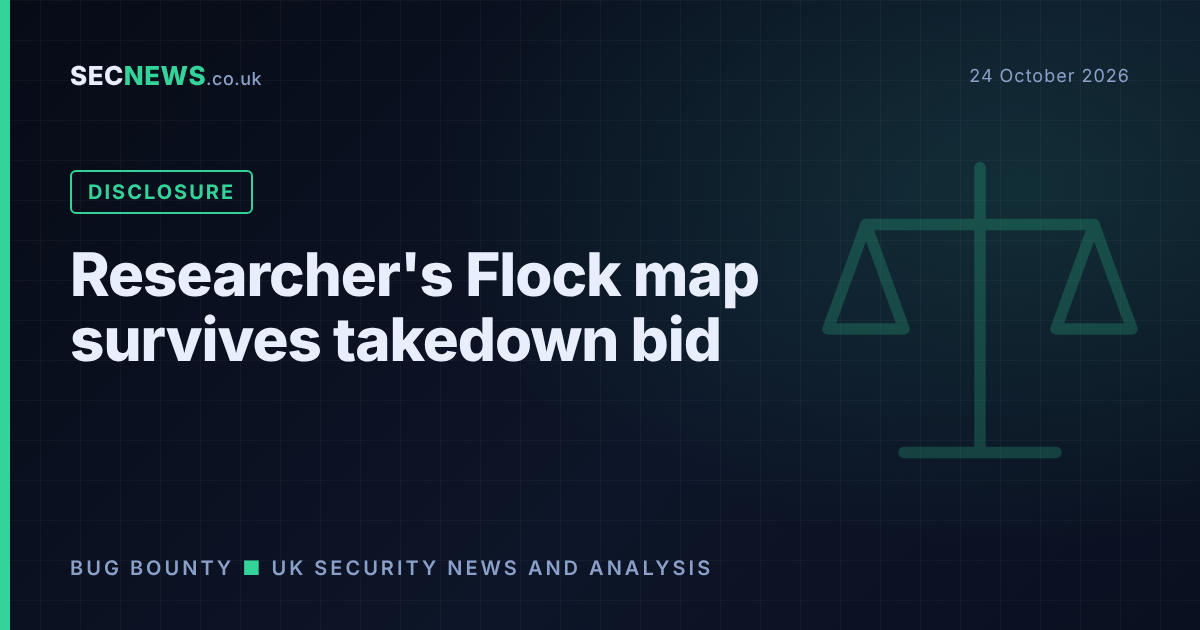Illustration of scales of justice over a map grid, representing legal pressure on a security researcher