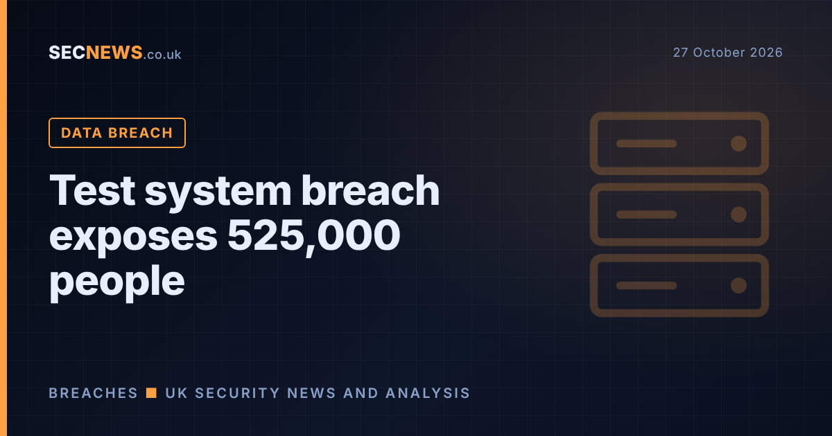 Illustration of a server representing the University of Copenhagen test environment breach affecting 525,000 people