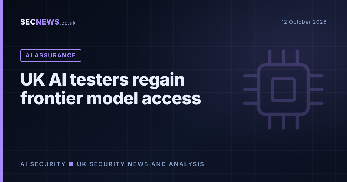 Abstract AI motif illustrating restored UK access to frontier AI models for security testing